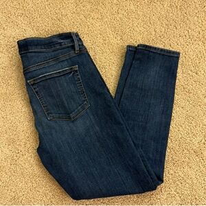 LOFT Womens Skinny Curvy Fit Dark Wash Denim Blue Jeans Size 8
